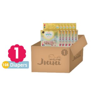جنيني مقاس 1 - الكرتون الصغير - 108 حفاض